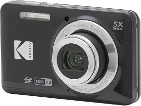 KODAK PIXPRO FZ55 16MP Compact Digital Camera, 5X Optical Zoom, Black