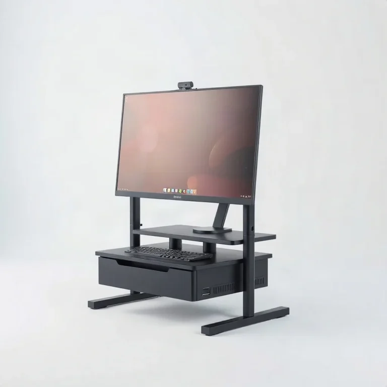 gianotter Dual Monitor Stand Riser with Drawer