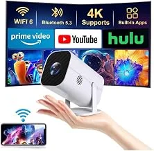 Mini Projector with Wifi and Bluetooth, Built-in Apps, Movie Projector