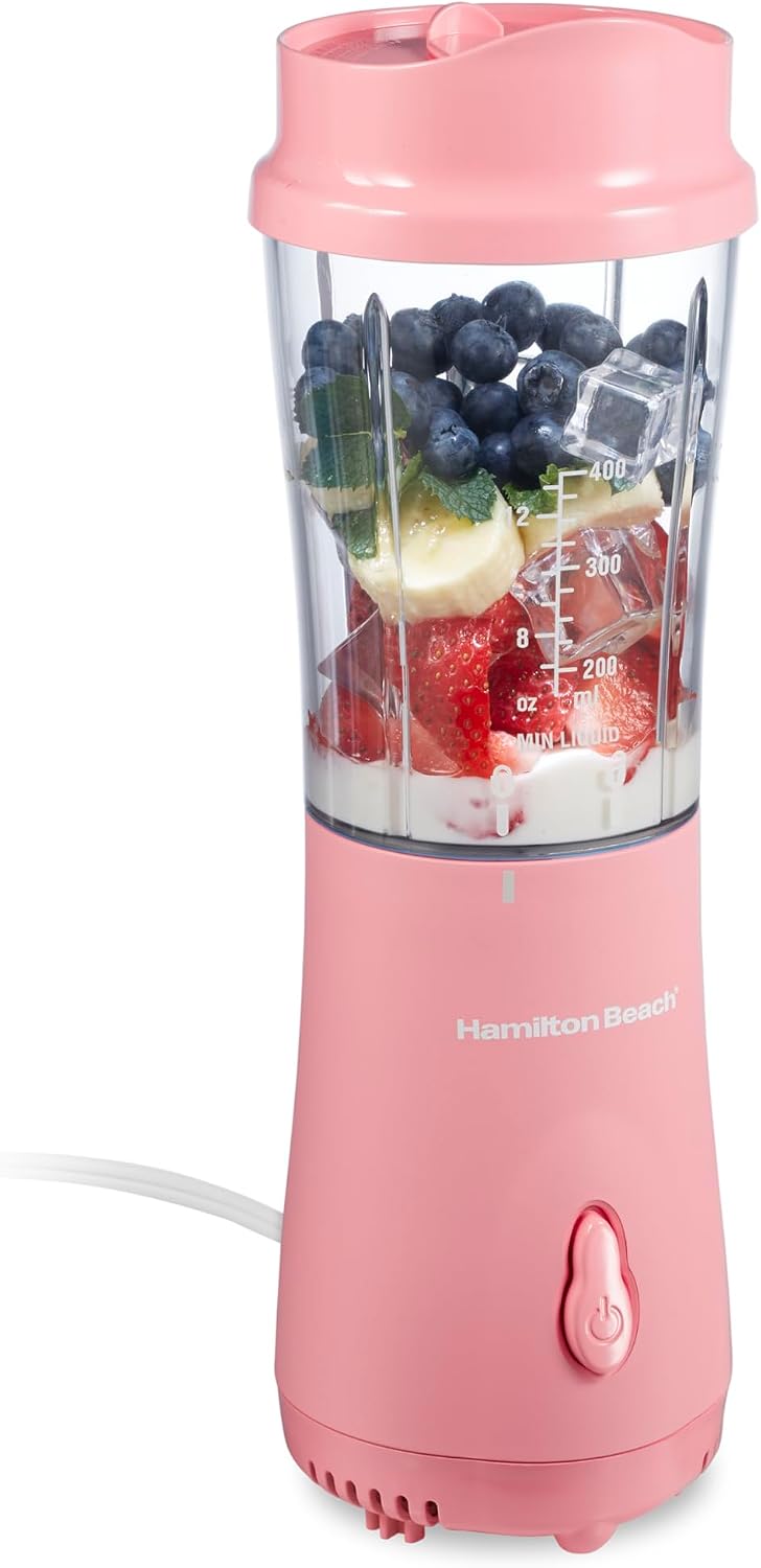 Hamilton Beach Portable Blender for Smoothies With 14 oz. Travel Jar